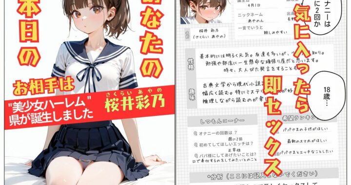 d_472510【無料超エロ漫画】【速報です！】人類史上初！！純粋培養された33万人『美少女ハーレム県』が誕生しました！！！-体験型コミック・テーマパークOpen-